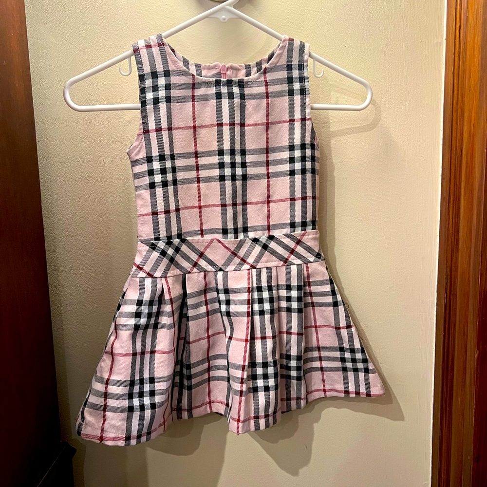 Burberry pink plaid dress size large